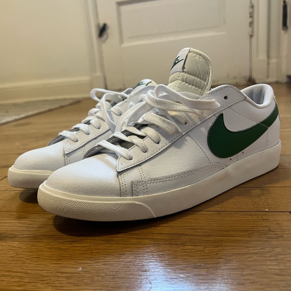 Nike Blazer Low White Mens Green